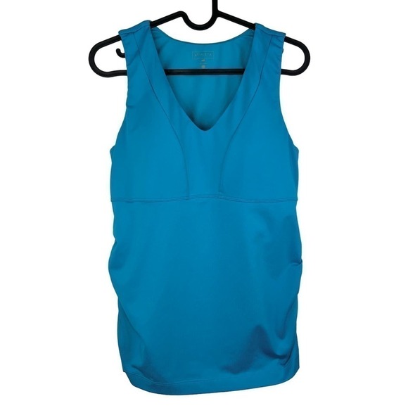 Athleta Support Empire Athletic Workout Tank with Built in Bra Blue Size 36B - Picture 1 of 7